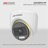 HIKVISION 2MP Colorvu DS-2CE70DF3T-PF 24/7 Colored 2MP Fixed Turret CCTV Camera