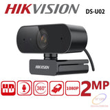 HIKVISION Full HD 1080p USB Webcam with Built-in Microphone, High Quality Imaging, Plug-and-play, Self-adaptive Brightness, Flexible for Laptop Desktop Windows7/10 MacOS Webcam Camera DS-U02