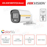 HIKVISION DS-2CE12DF3T-F ColorVu 4in1 2MP 40meters White Light Range Outdoor Bullet Analog Camera IP67 Weatherproof Full Time Color CCTV with 130dB true WDR, 3D DNR, Colored Night Vision 12DF3T